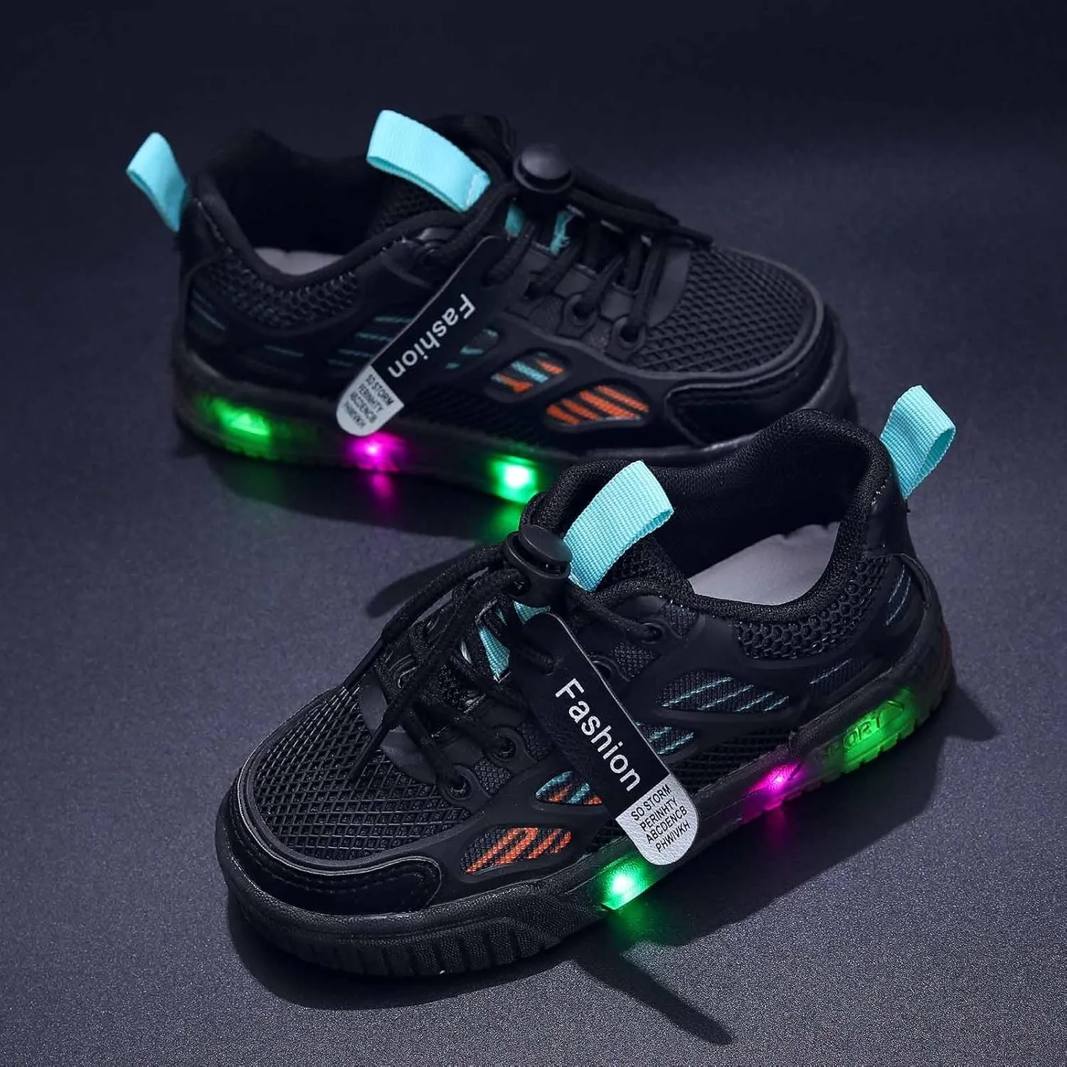 Sneakers for Girls Light Up Breathable Running Cute Shoes Anti-Slip Lace Up Girls Walking Sports Shoes Boys Sneakers