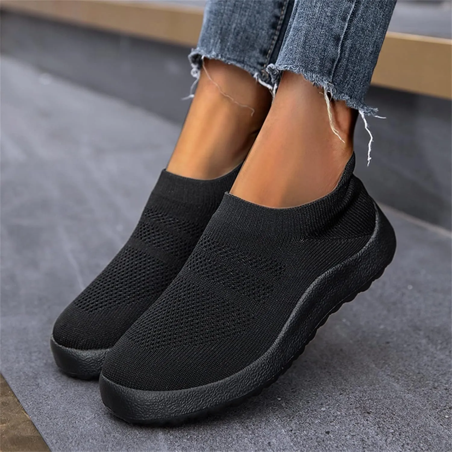 Sneakers for Women Running Shoes Slip On Casual Womens Tennis Shoes Food Service Casual Black Shoes Brown Sneakers Brown Tennis Shoe Trainers Shoe