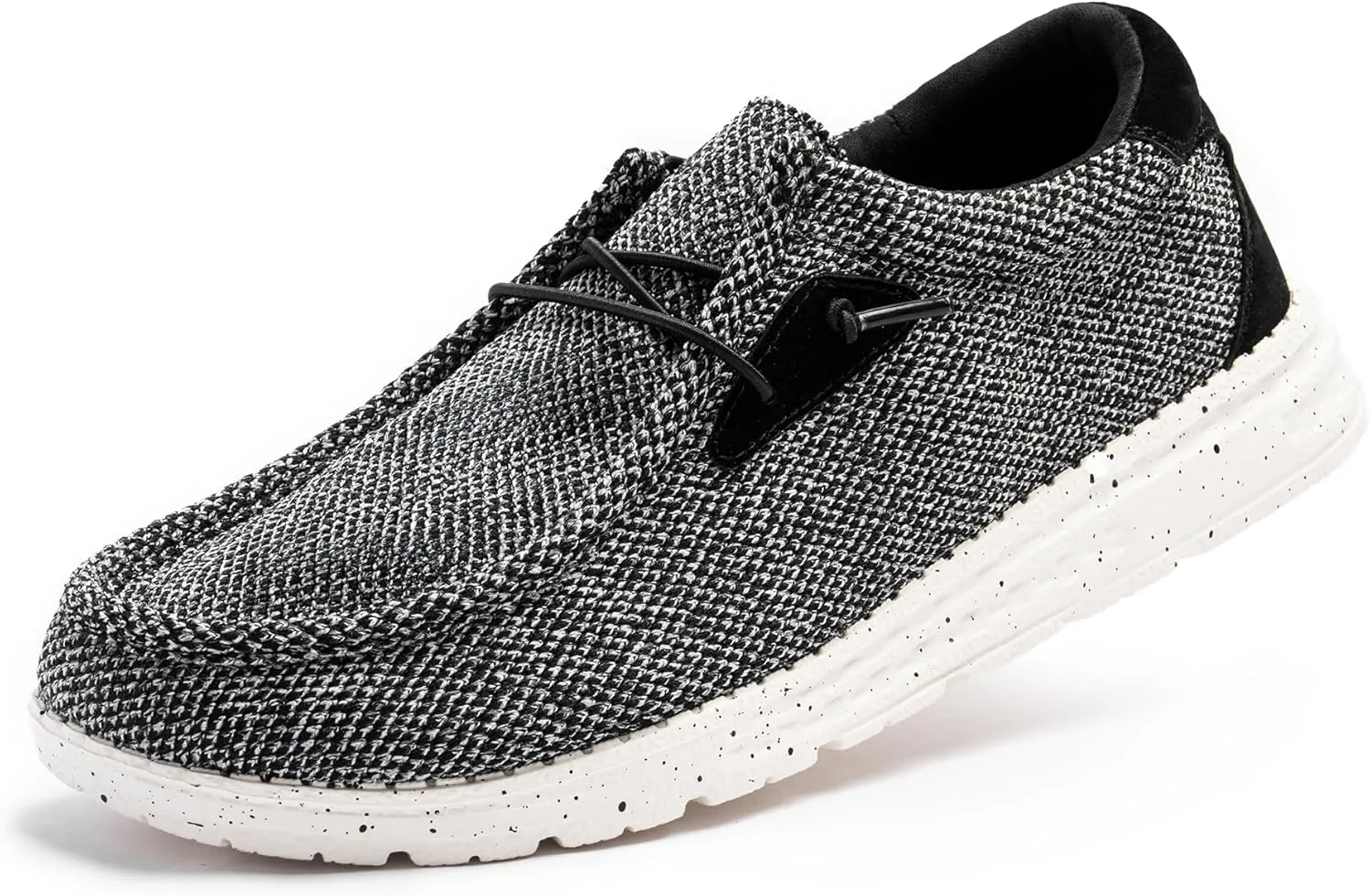 Stylish and Comfortable Men's Stretch Loafers & Slip-Ons, Lightweight Casual Mens Shoes, EVA Outsole, Breathable Upper, Extra Insole and Lace