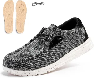 Stylish and Comfortable Men's Stretch Loafers & Slip-Ons, Lightweight Casual Mens Shoes, EVA Outsole, Breathable Upper, Extra Insole and Lace