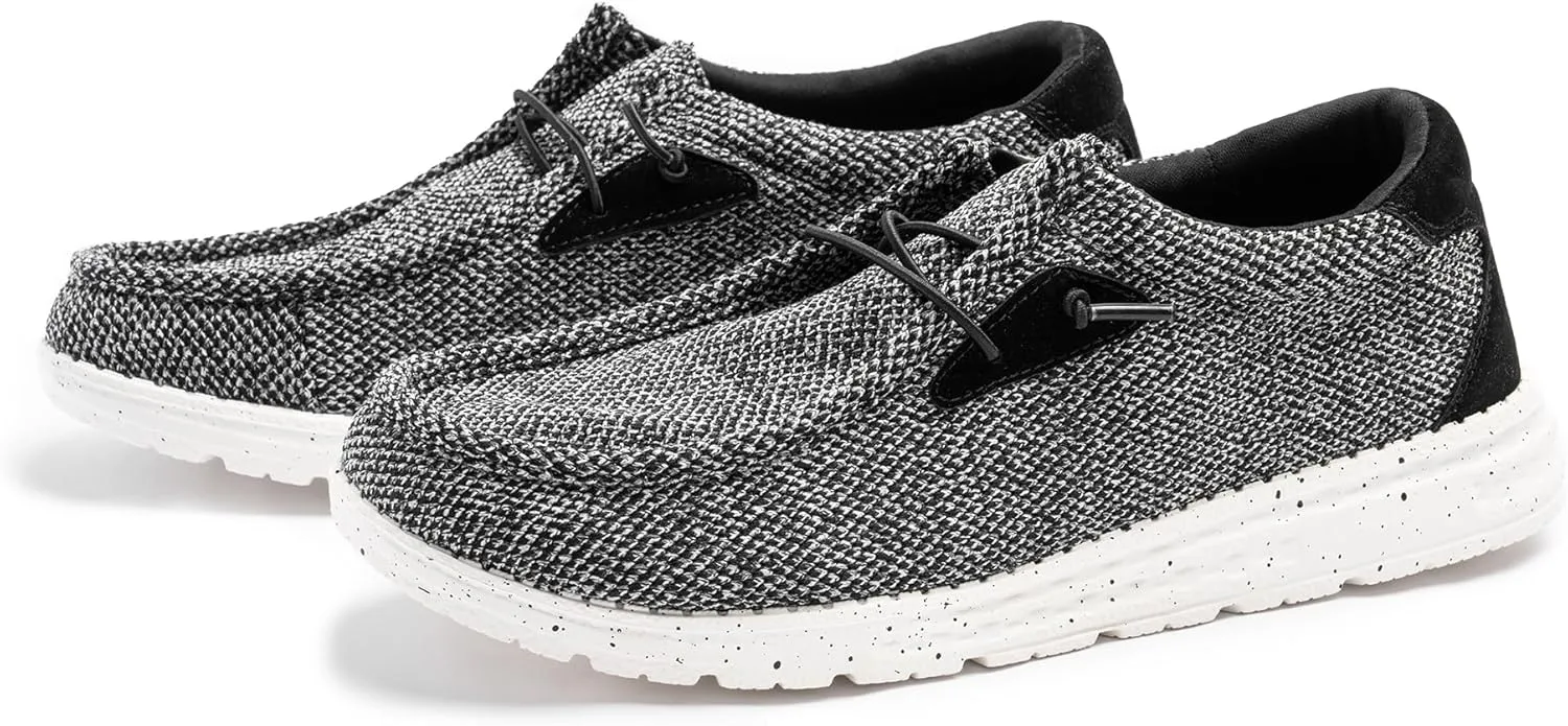 Stylish and Comfortable Men's Stretch Loafers & Slip-Ons, Lightweight Casual Mens Shoes, EVA Outsole, Breathable Upper, Extra Insole and Lace