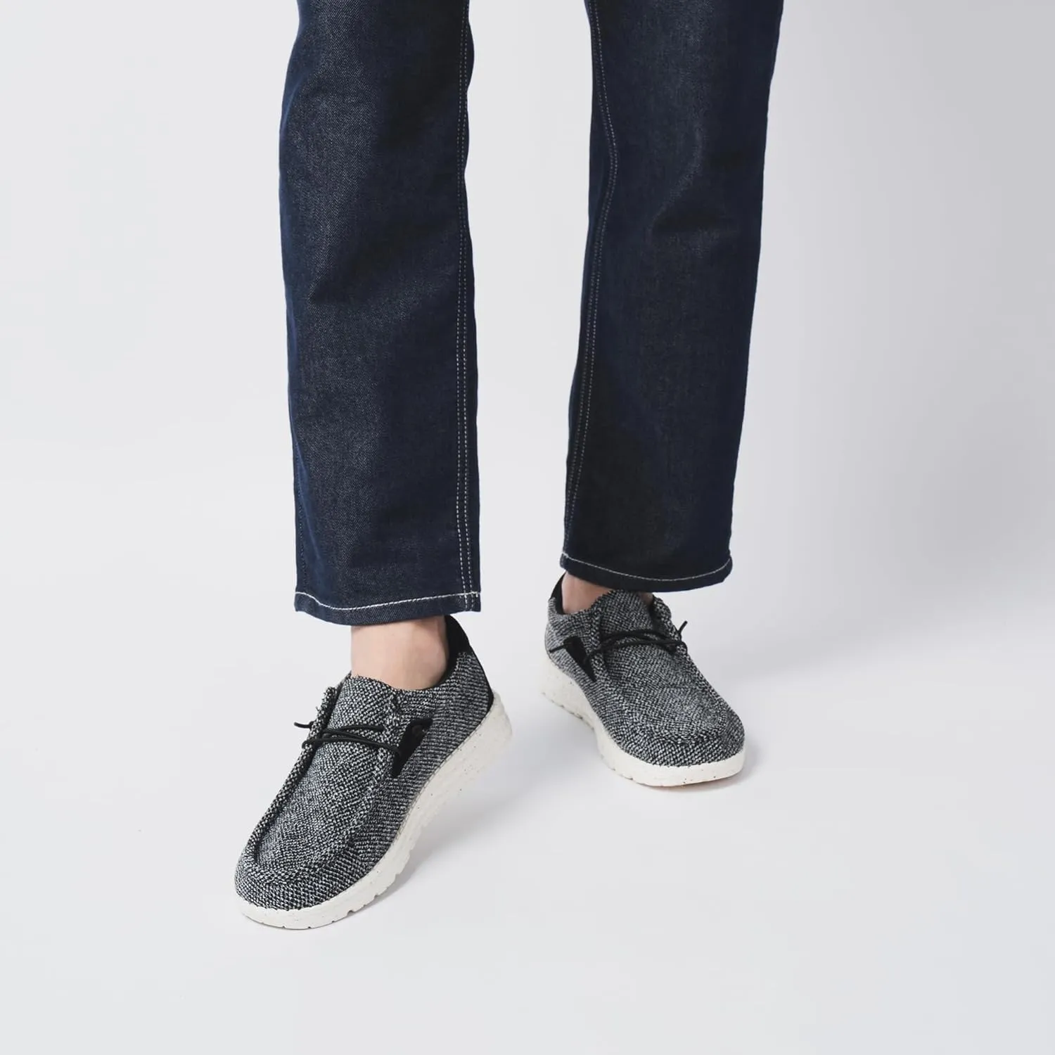 Stylish and Comfortable Men's Stretch Loafers & Slip-Ons, Lightweight Casual Mens Shoes, EVA Outsole, Breathable Upper, Extra Insole and Lace