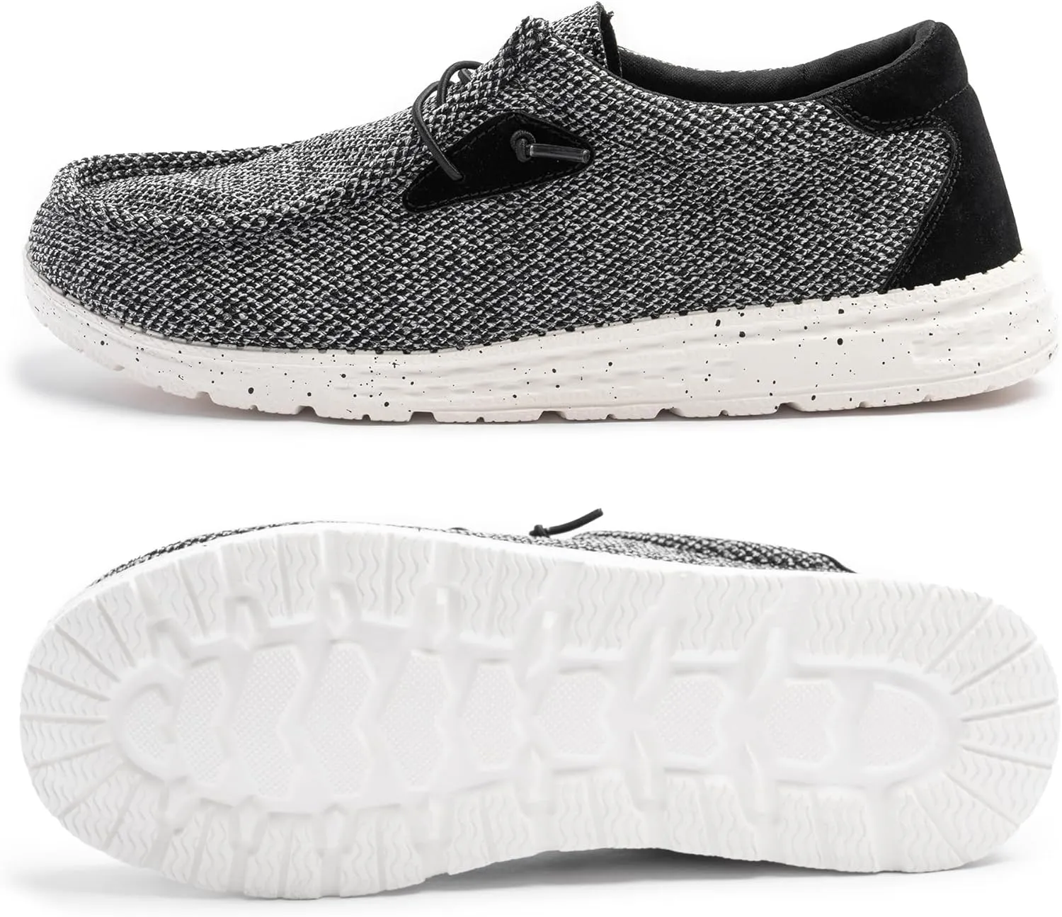 Stylish and Comfortable Men's Stretch Loafers & Slip-Ons, Lightweight Casual Mens Shoes, EVA Outsole, Breathable Upper, Extra Insole and Lace