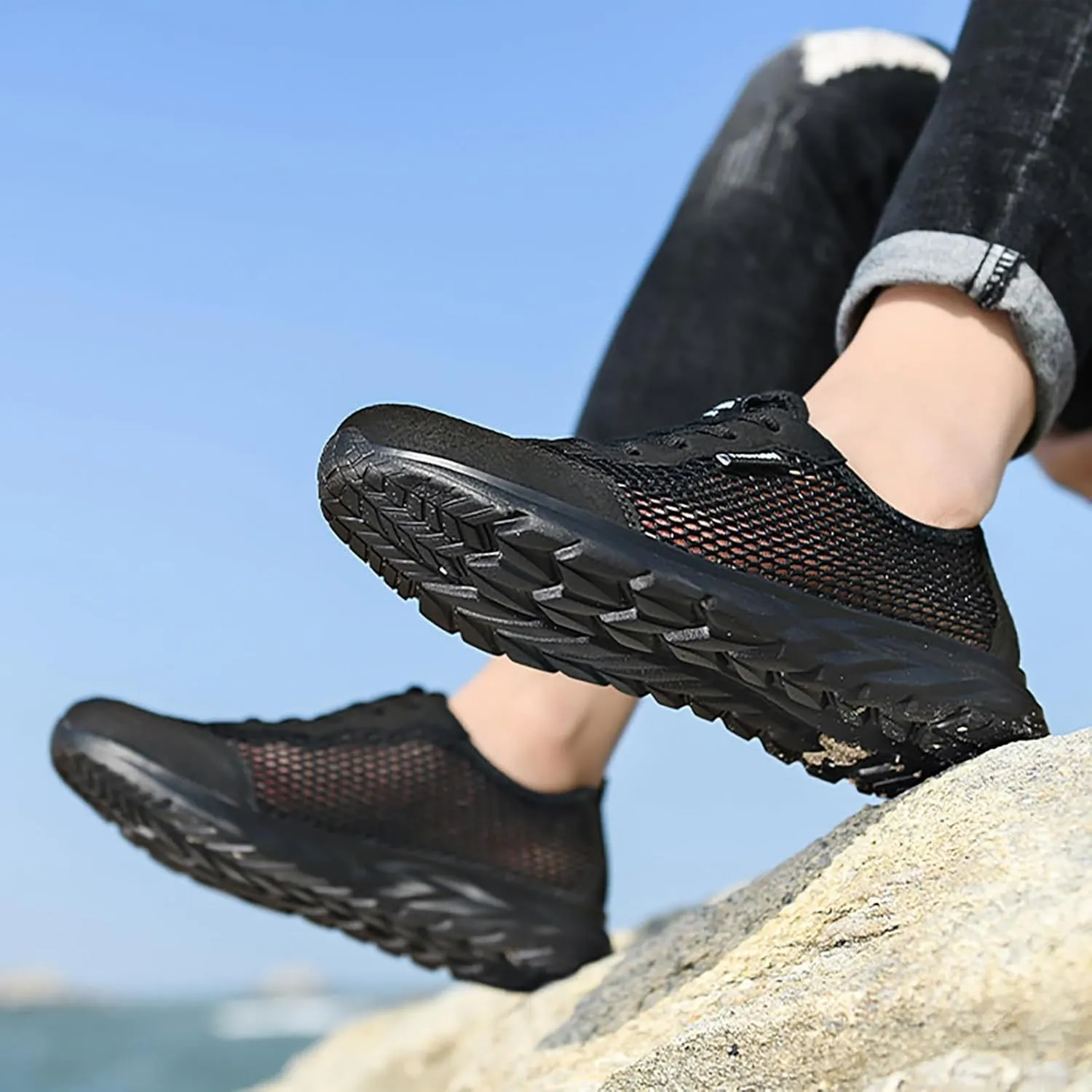 Tennis Shoes Men Walking Casual Shoes Slip On Women Shoes Sneakers Women's Walking Arch Support Non Slip Work Red Tennis Shoe Loafers Casual Slip On