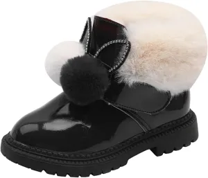 Toddler Boy Boots Boots for Girls Leather Cowboy Boots Casual Leather Girl Western Boots Calf High Boots Waterproof Comfortable Ankle Boots