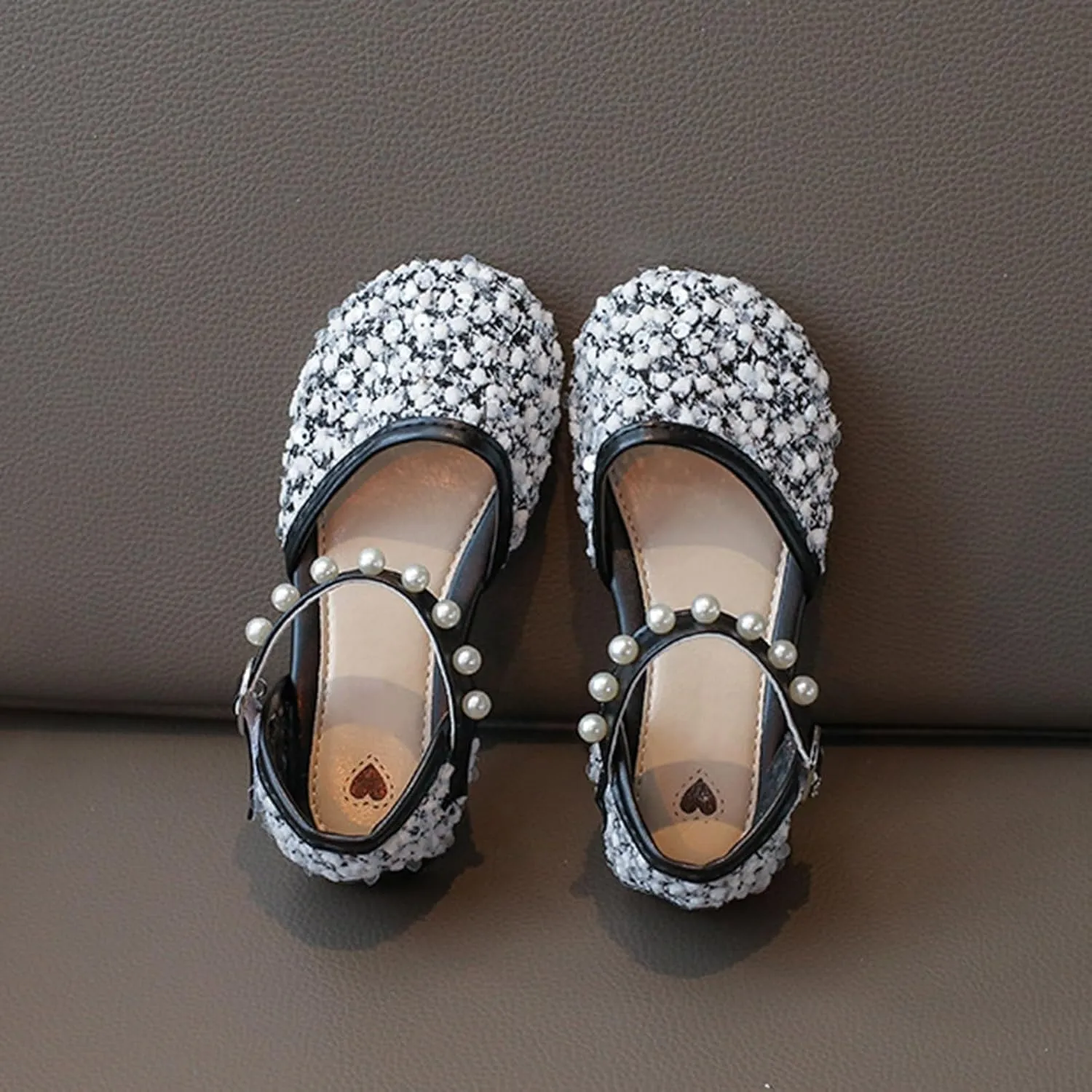 Toddler Girls Dress Shoes Ballet Flat Little Girl's Mary Jane Princess Flower Girl Shoes for Toddler Sandals Size 4