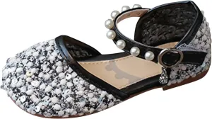Toddler Girls Dress Shoes Ballet Flat Little Girl's Mary Jane Princess Flower Girl Shoes for Toddler Sandals Size 4