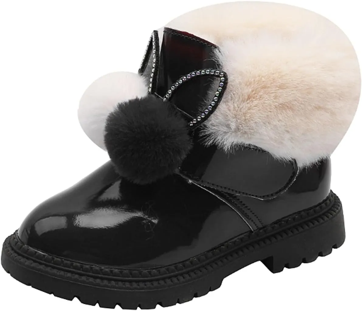 Toddler Winter Boots Boots for Girls Leather Cowboy Boots Casual Leather Girl Western Boots Calf High Boots Waterproof Comfortable Ankle Boots