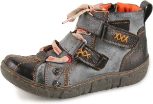 Two-Tone PU Leather Women's Ankle Boots