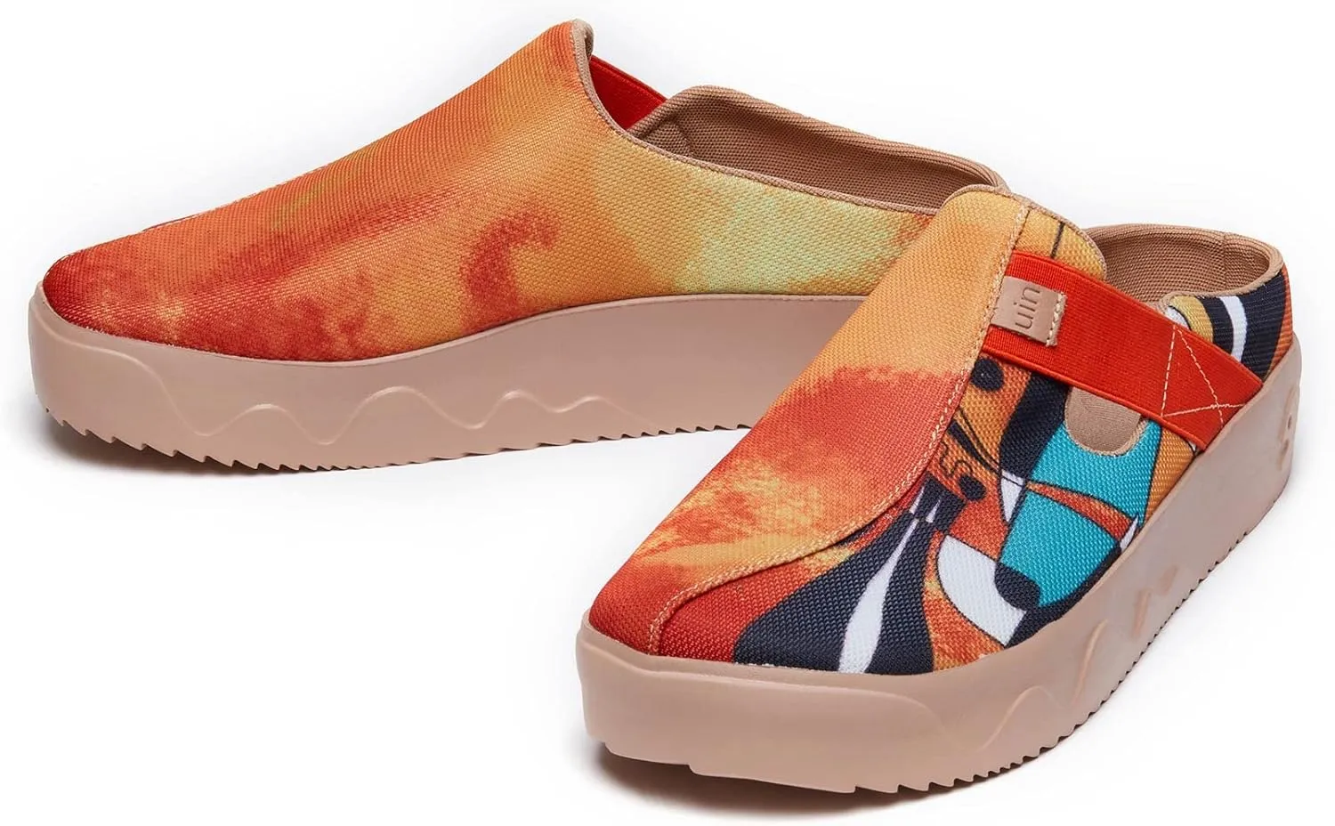 UIN Men's Casual Loafers Slip Ons Comfortable Art Painted Travel Fashion Sneakers Fuerteventura