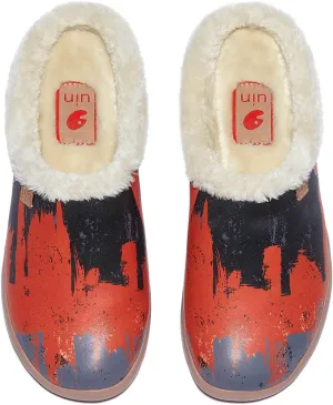 UIN Men's Mules Slipper Loafers Lightweight Comfort Mules Walking Casual Clogs Household Slip Ons Art Painted Travel Shoes Midnight Street 2