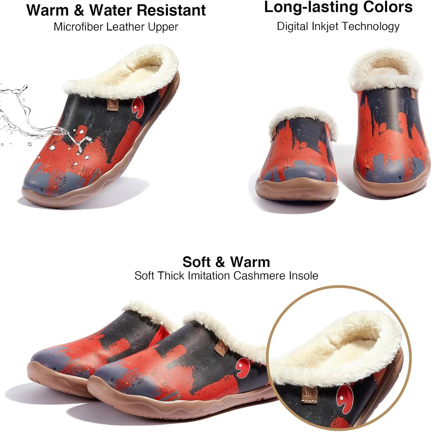 UIN Men's Mules Slipper Loafers Lightweight Comfort Mules Walking Casual Clogs Household Slip Ons Art Painted Travel Shoes Midnight Street 2