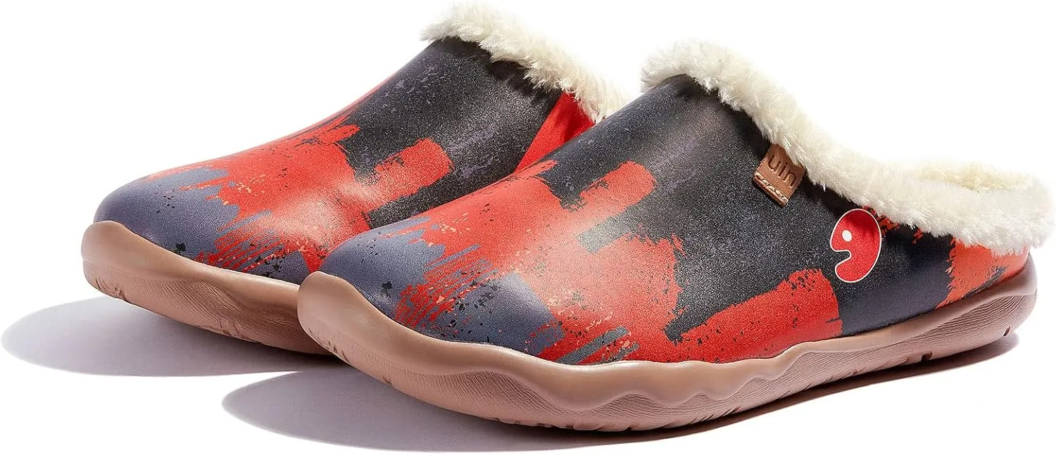 UIN Men's Mules Slipper Loafers Lightweight Comfort Mules Walking Casual Clogs Household Slip Ons Art Painted Travel Shoes Midnight Street 2