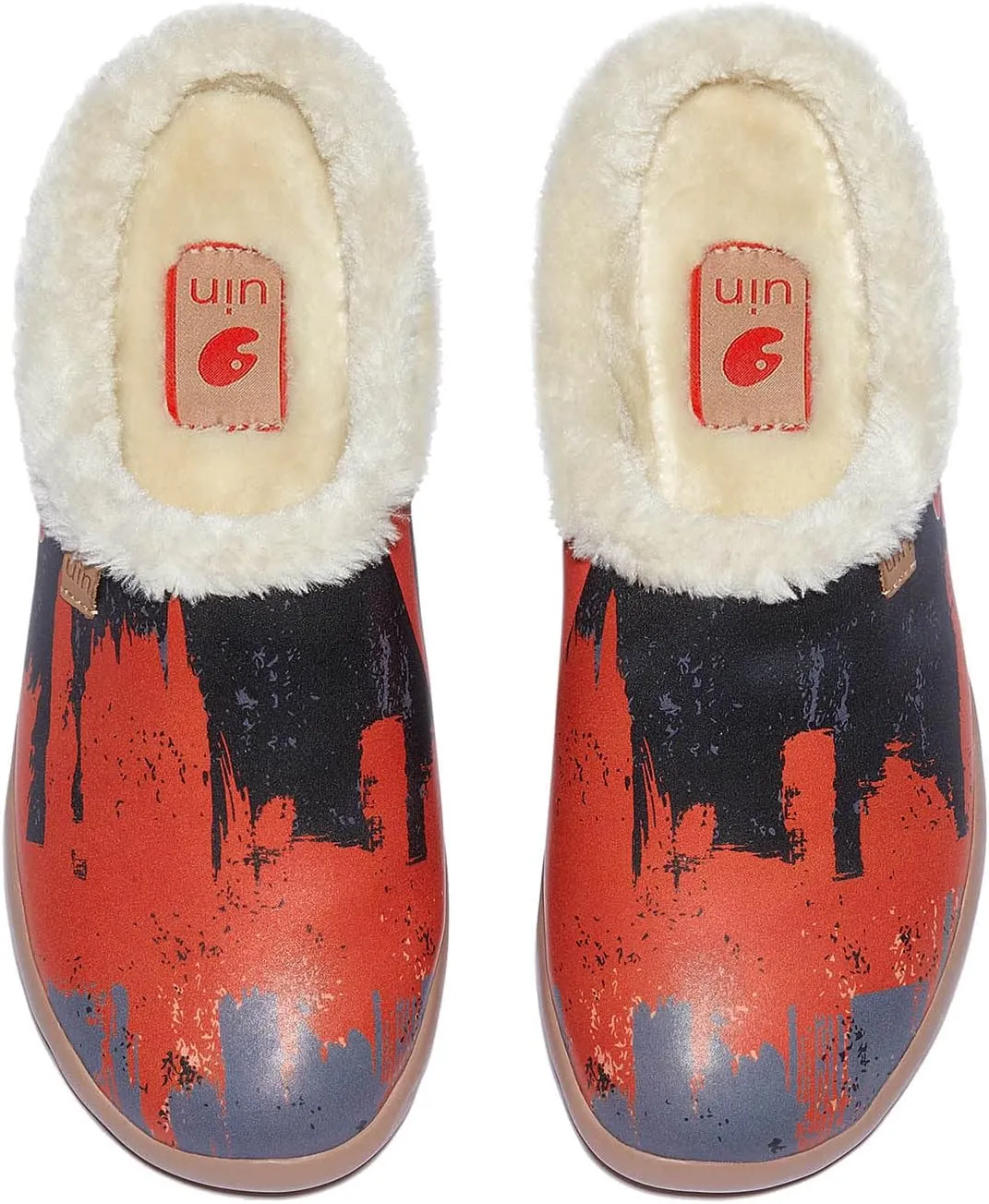 UIN Men's Mules Slipper Loafers Lightweight Comfort Mules Walking Casual Clogs Household Slip Ons Art Painted Travel Shoes Midnight Street 2