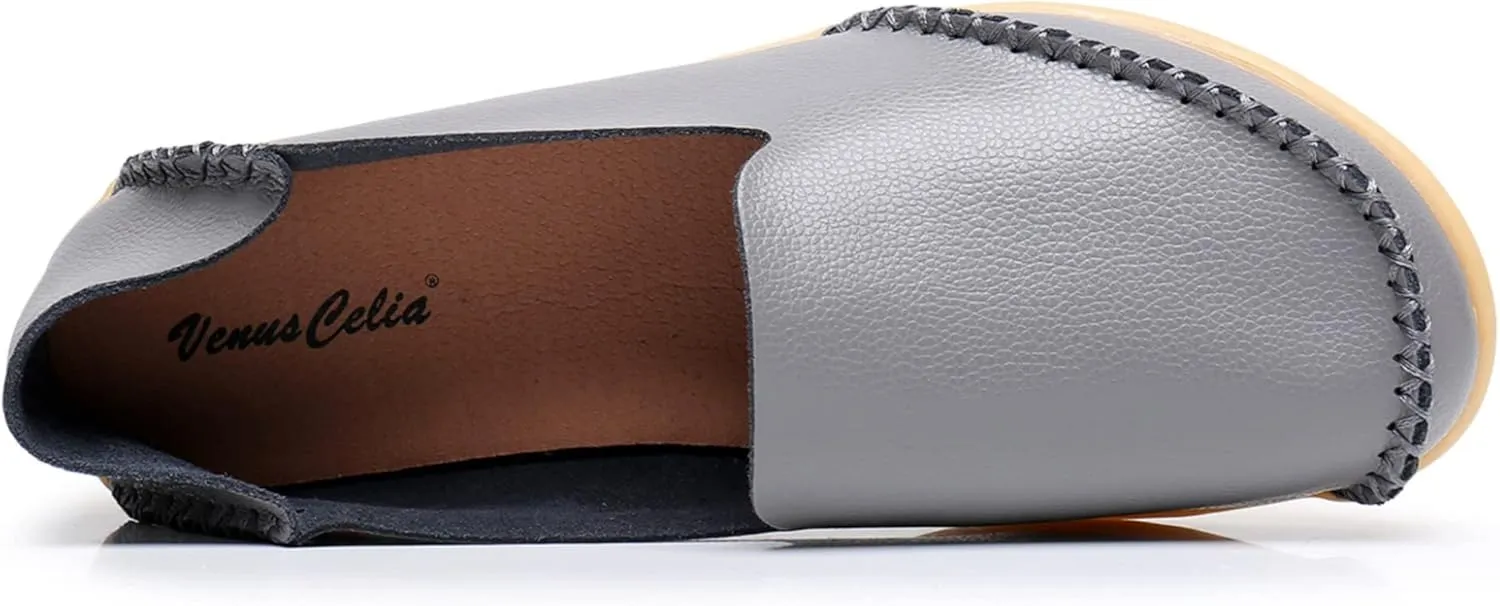 VenusCelia Women's Streamline Comfort Walking Flat Loafer