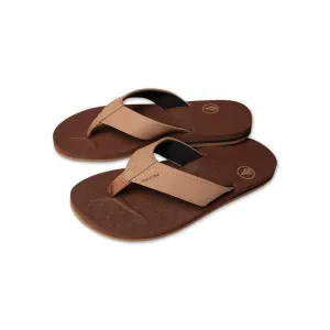Volcom Men's Victor Flip-Flop Sandal, Brown Khaki, 10