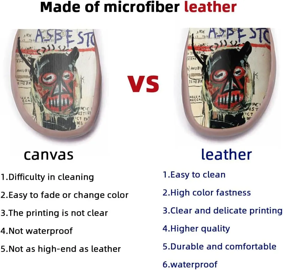 Walking Shoes for Kids Comfortable Art Painted Travel Sneaker Boys Girls Slip Ons Casual Leather Loafers