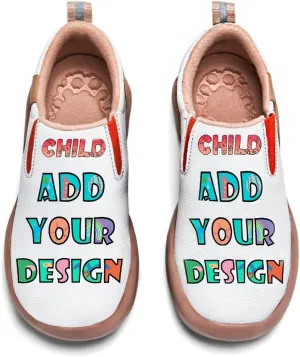 Walking Shoes for Kids Comfortable Art Painted Travel Sneaker Boys Girls Slip Ons Casual Leather Loafers