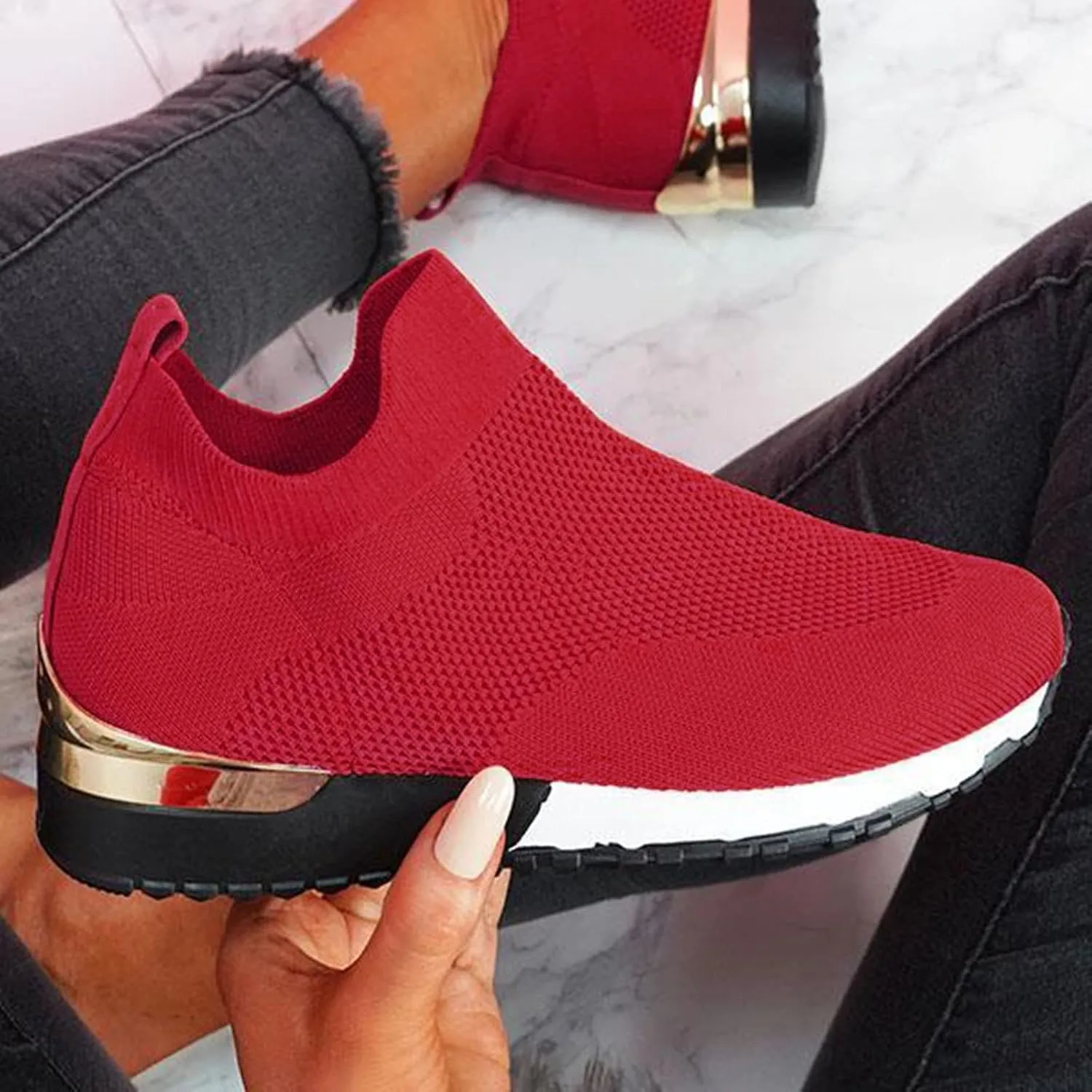 Walking Shoes Women Mesh Women's Shoes Casual Fashion Sneakers 2025 Comfortable Orthopedic Sandals High Top Basketball Shoe Loafers Casual Slip On
