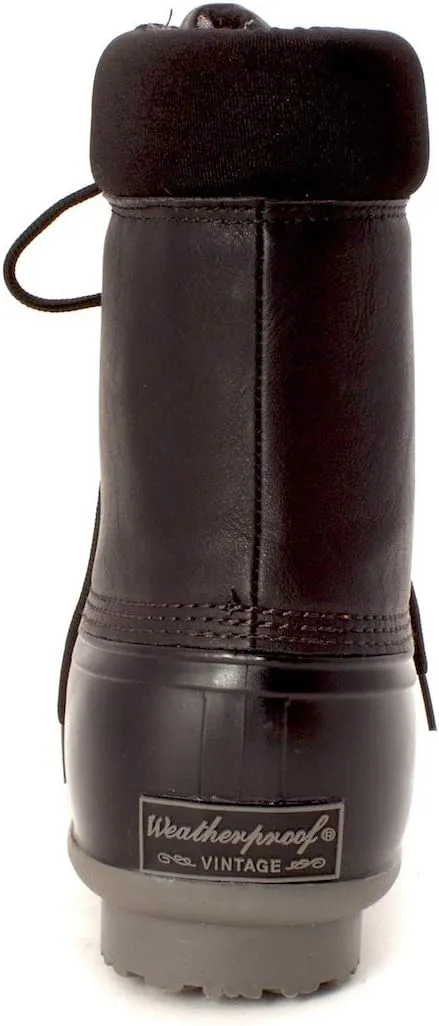Weatherproof Mens Adam Leather Round Toe Mid-Calf, Chocolate/Brown, Size