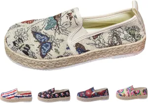 Women's 4th of July Platform SneakersFlag Print Fashion Sports ShoesFlat Casual Canvas Shoes Casual Slip On Platform Shoes