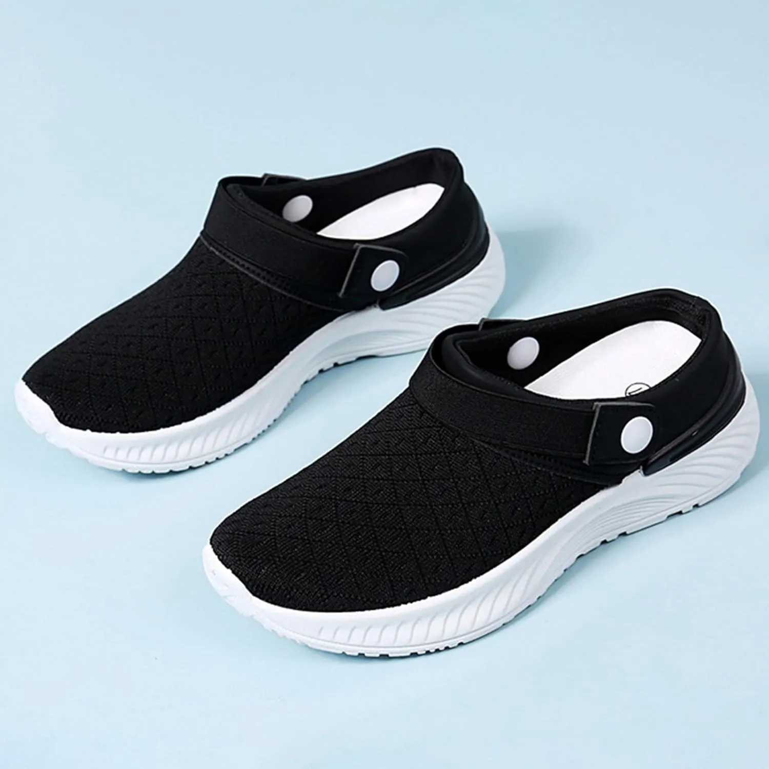 Women's Backless Slip on Mesh Sneakers Shoes Running Shoes for Women Slip On Casual Black Shoes Brown Sneakers Brown Tennis Shoe Trainers Shoe