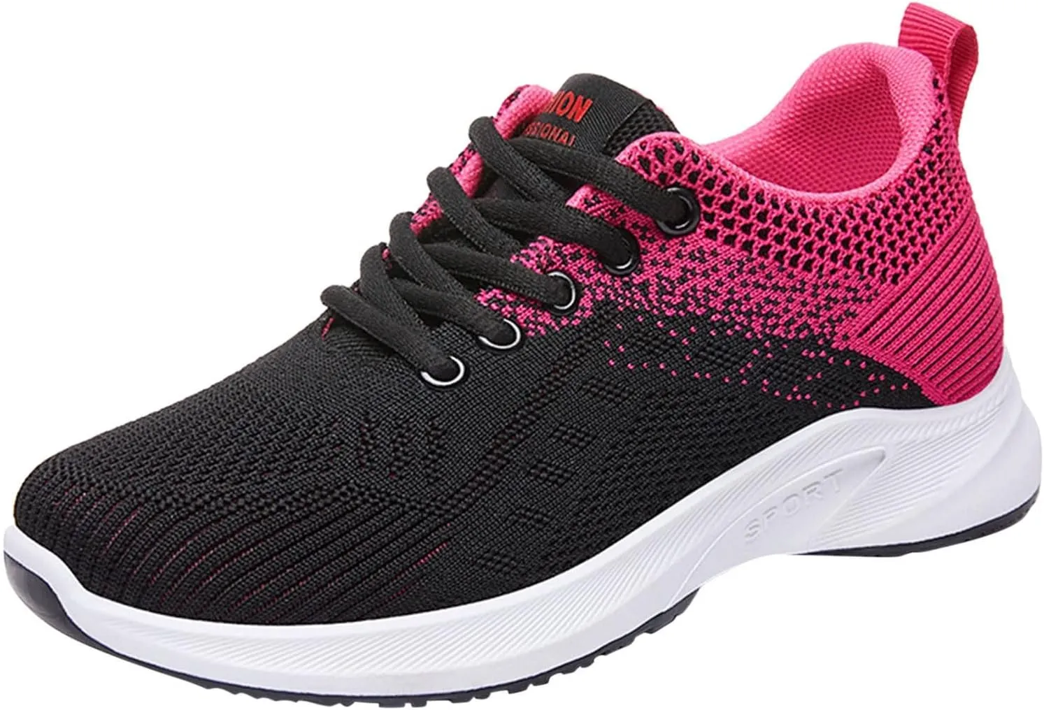 Womens Black Fashion Sneakers 2023 Black Non Slip Tennis Shoes Woman Cute Black Sneakers for Women Dressy Black Wedge Gym Shoes for Women Non Slip Work Shoes for Women Arch Support