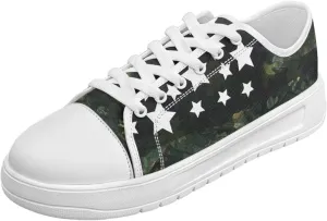 Womens Canvas Sneakers Low-Top Slip Ons Shoes Summer Lace Up Platform Fashion Casual Cute Walking Shoes 5.5-13.5