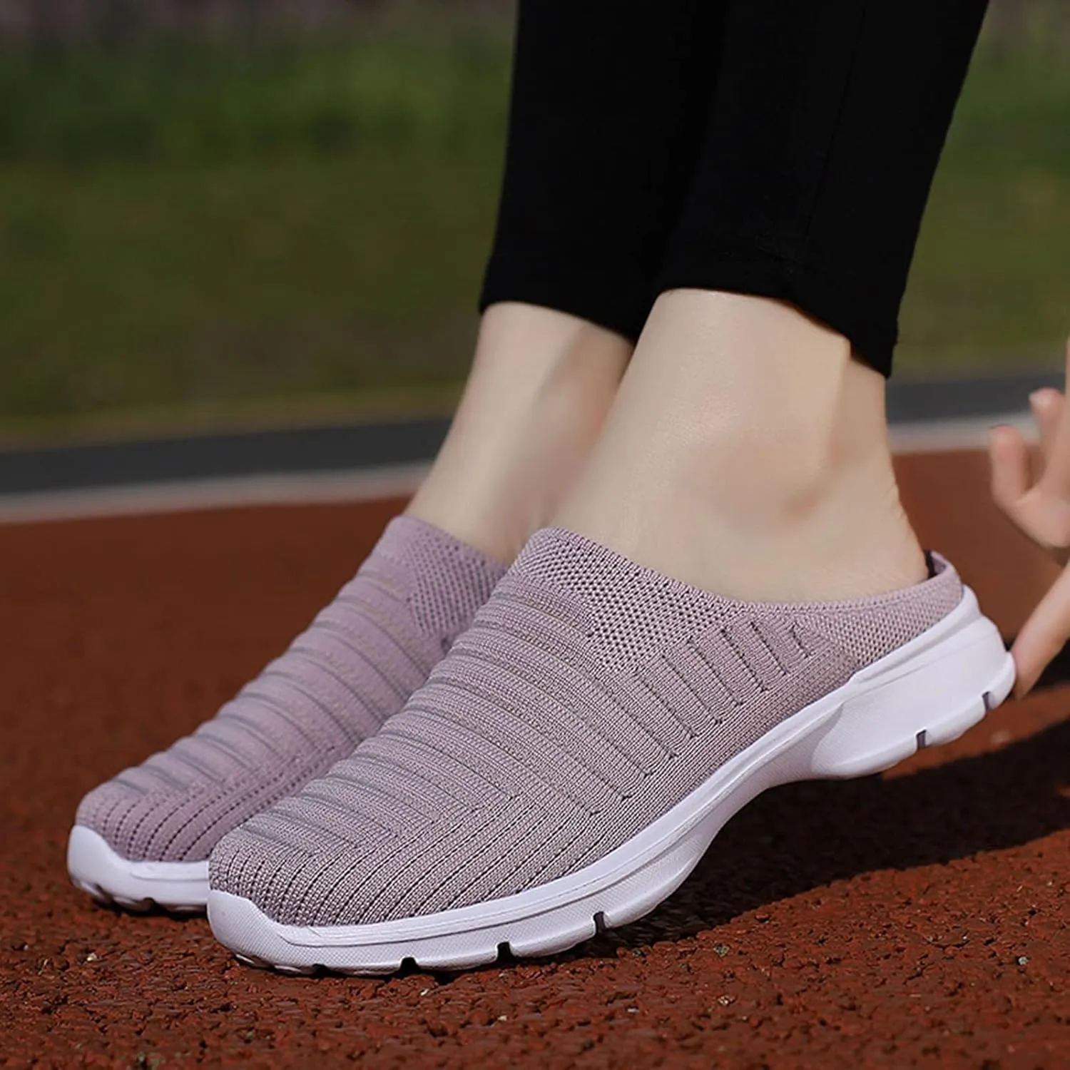 Women's Casual Slip on Half Shoes Breathable Non Slip Work Shoes Women Casual Men's Shoes Casual Fashion Sneakers Platform Tennis Shoe Loafers Casual Slip On