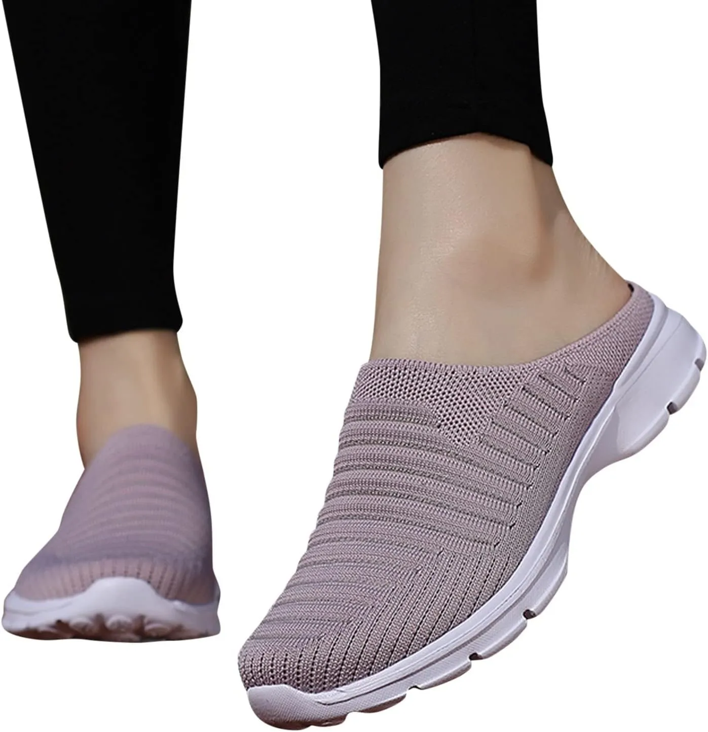 Women's Casual Slip on Half Shoes Breathable Non Slip Work Shoes Women Casual Men's Shoes Casual Fashion Sneakers Platform Tennis Shoe Loafers Casual Slip On