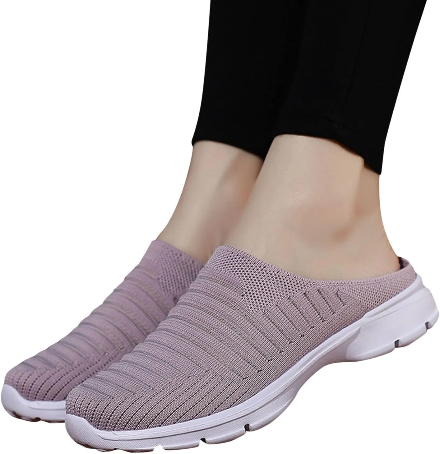Women's Casual Slip on Half Shoes Breathable Non Slip Work Shoes Women Casual Men's Shoes Casual Fashion Sneakers Platform Tennis Shoe Loafers Casual Slip On