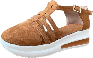 Women's Comfortable Sandals Dressy Brown Sandals for Women 2025 Casual Summer Shoes Casual Dressy