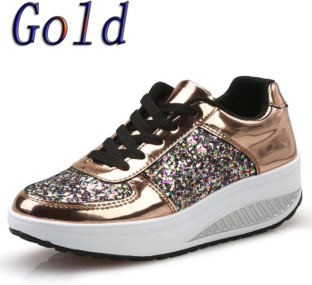 Women's Fashion Platform High Top Sneakers Zapatos para Mujer Comodos De Fiesta Wide Width Sneakers for Women Slip Ons Sneakers for Women Shoes for Wedding Guest Women Comfy Fall
