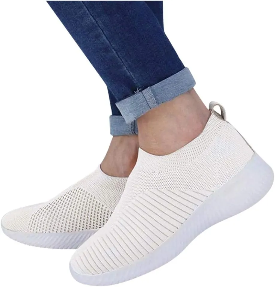 Women's Lightweight Slip On Walking Running Shoes Running Shoes for Women Casual Shoes Dressy Casual Women's Fashion Sneakers Steel Toe Tennis Shoe Loafers Casual Slip On