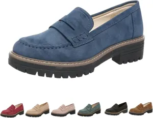 Womens Loafers Comfortable Dress,Chunky Platform Penny Loafers Lug Sole Slip On Fall Shoes Work Business Casual Shoes