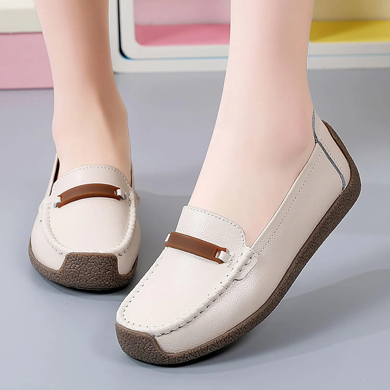 Women's Orthopedic Slip-On Loafers Comfort Walking Flat Loafers Casual Driving Loafers Shoes Dress Loafers