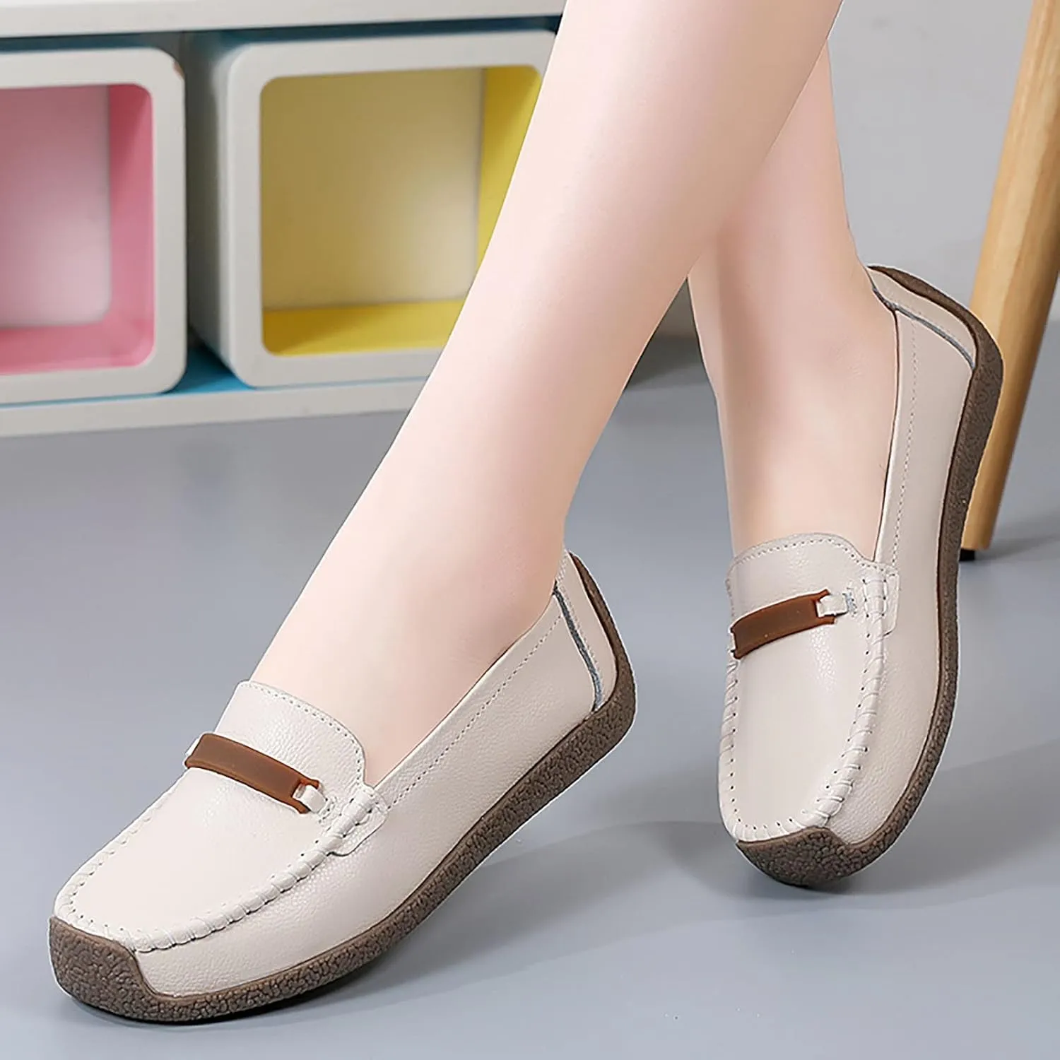 Women's Orthopedic Slip-On Loafers Comfort Walking Flat Loafers Casual Driving Loafers Shoes Dress Loafers