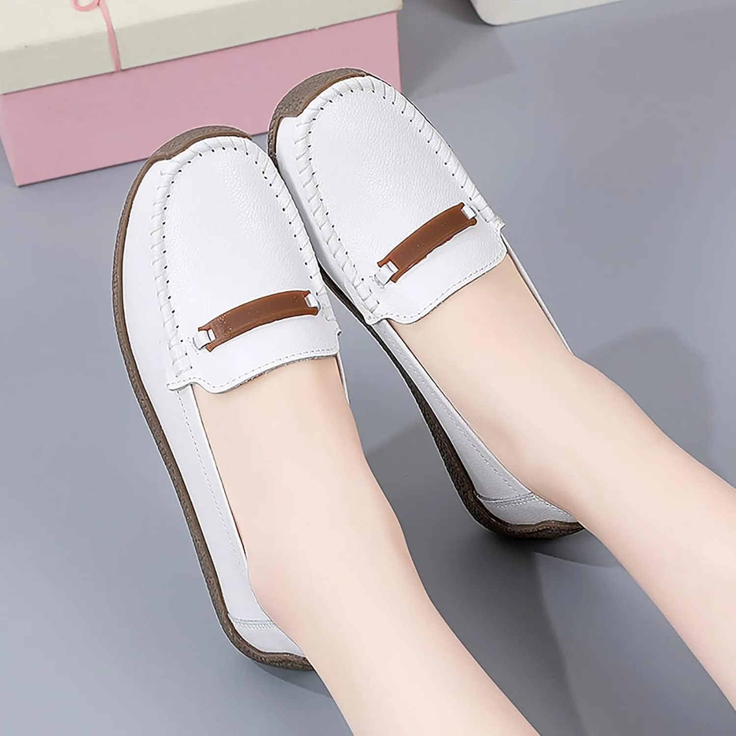 Women's Orthopedic Slip-On Loafers Comfort Walking Flat Loafers Casual Driving Loafers Shoes Dress Loafers