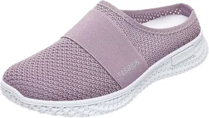 Women's Slip-On Orthopedic Arch Support Backless Mens Tennis Shoes Mesh Breathable Men Casual Shoes Black Platform Sneaker Red Tennis Shoe Casual Loafers