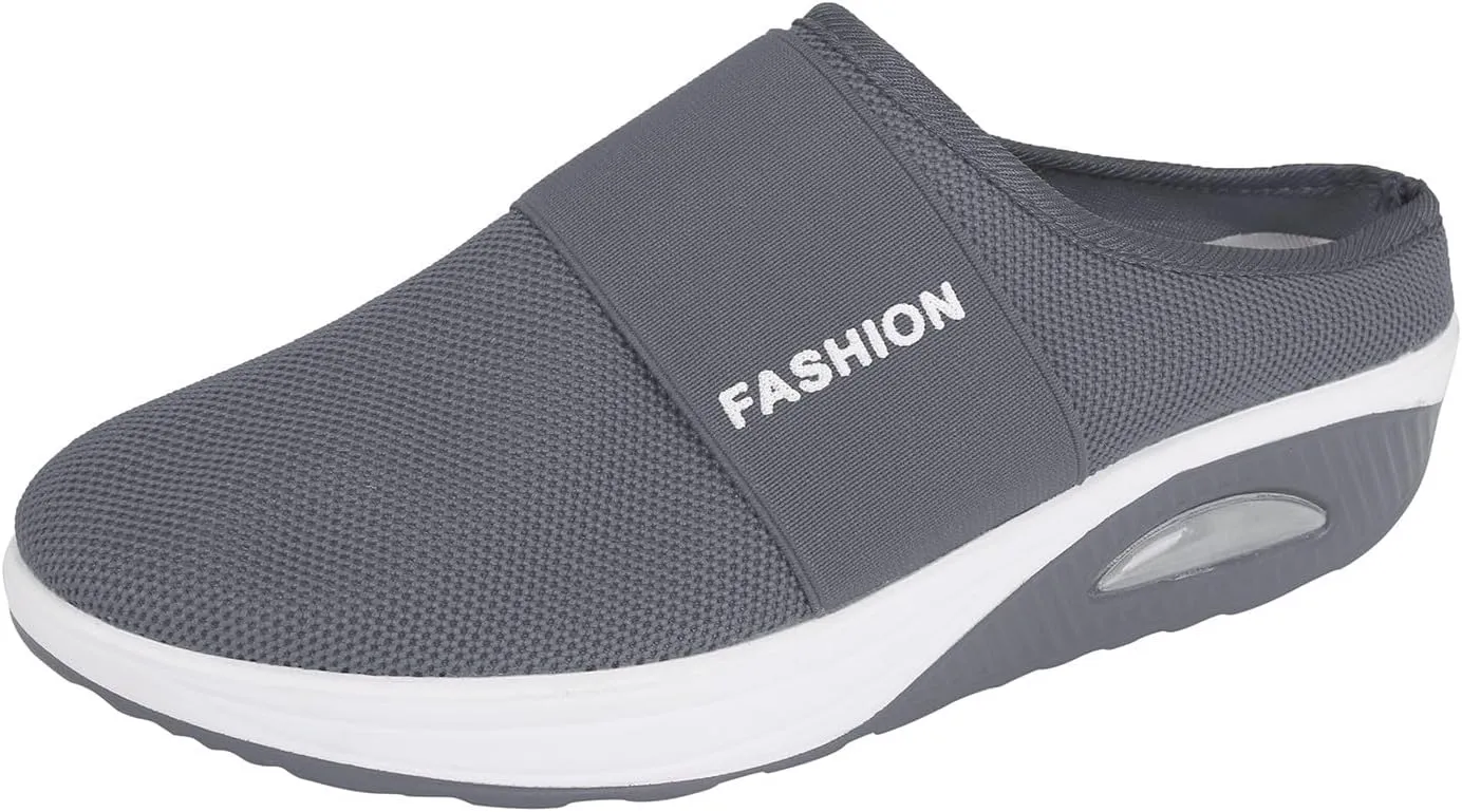 Women's Slip-On Orthopedic Arch Support Backless Tennis Shoes Men Lether Casual Tennis Shoes Casual Sneakers Steel Toe Tennis Shoe White Loafers
