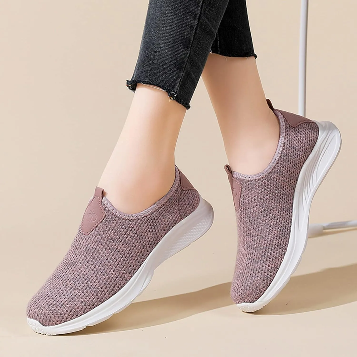 Women’s Slip-On Shoes Casual Lace-Free Walking Loafers Tennis Shoes Men Arch Support Women's Shoes Casual Men's Fashion Sneakers Tennis Shoe Casual Loafers