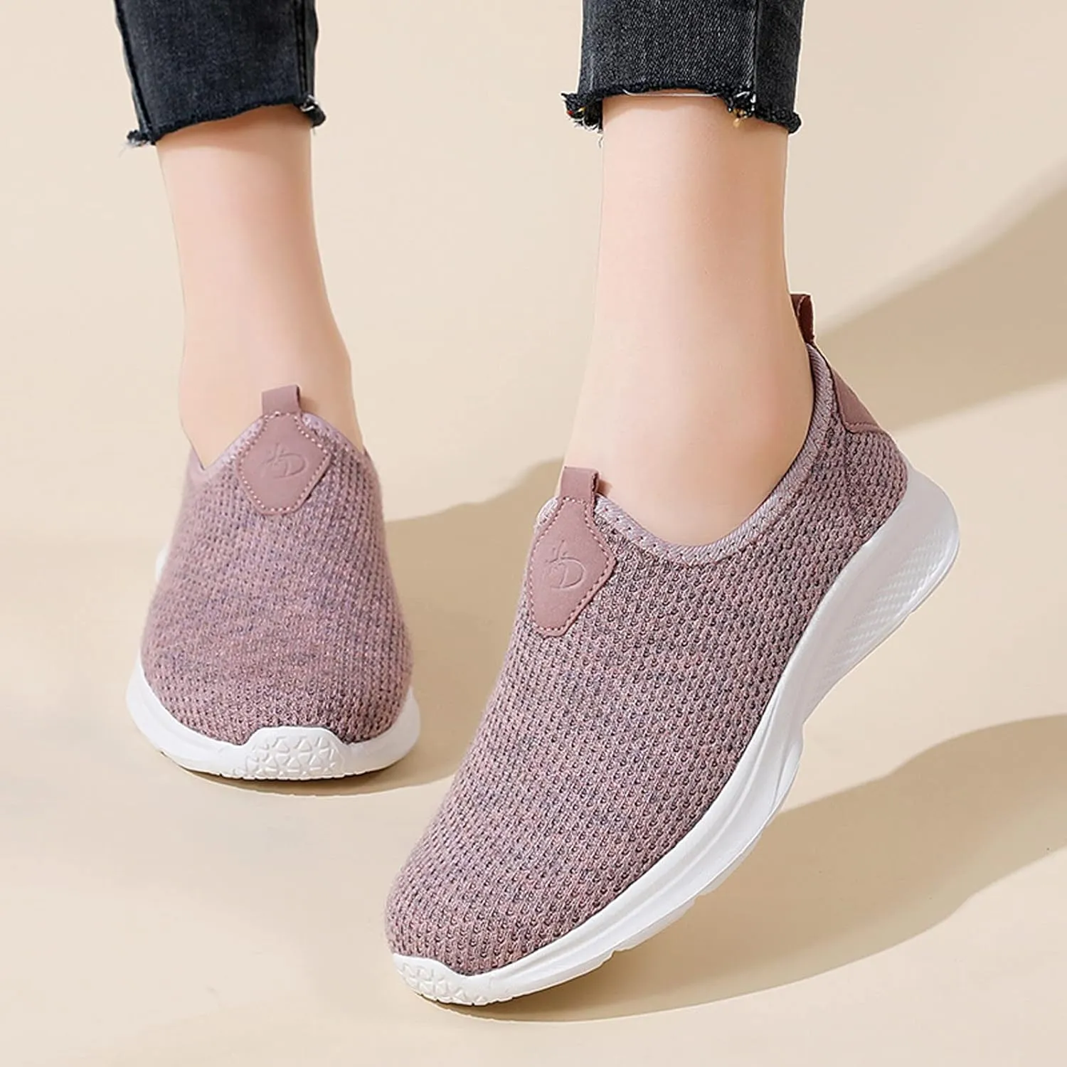 Women’s Slip-On Shoes Casual Lace-Free Walking Loafers Tennis Shoes Men Arch Support Women's Shoes Casual Men's Fashion Sneakers Tennis Shoe Casual Loafers