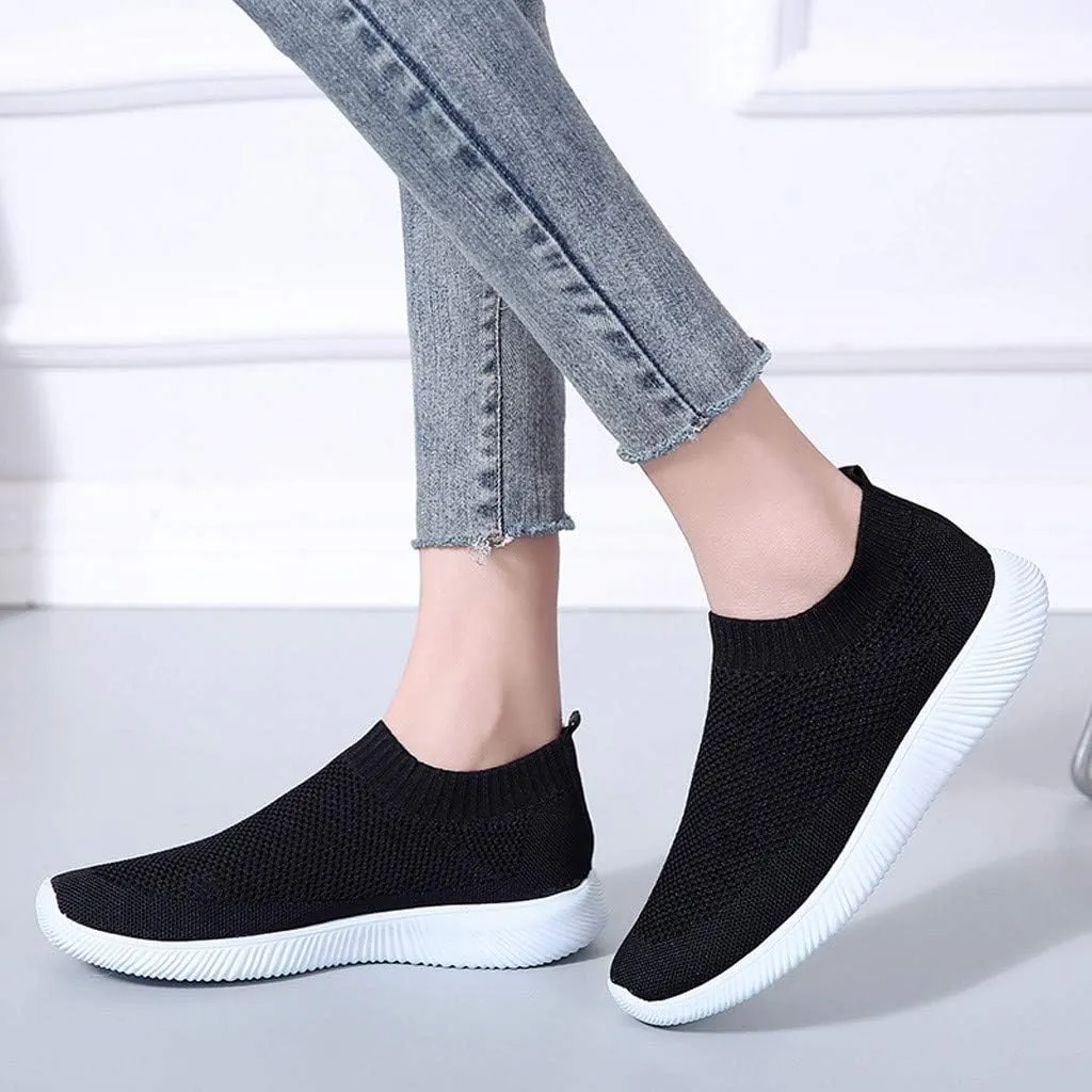 Womens Slip On Walking Shoes Lightweight Breathable Non Slip Mens Casual Shoes Mesh Men Shoes Casual Women's Fashion Sneakers Brown Tennis Shoe Loafers Casual Slip On
