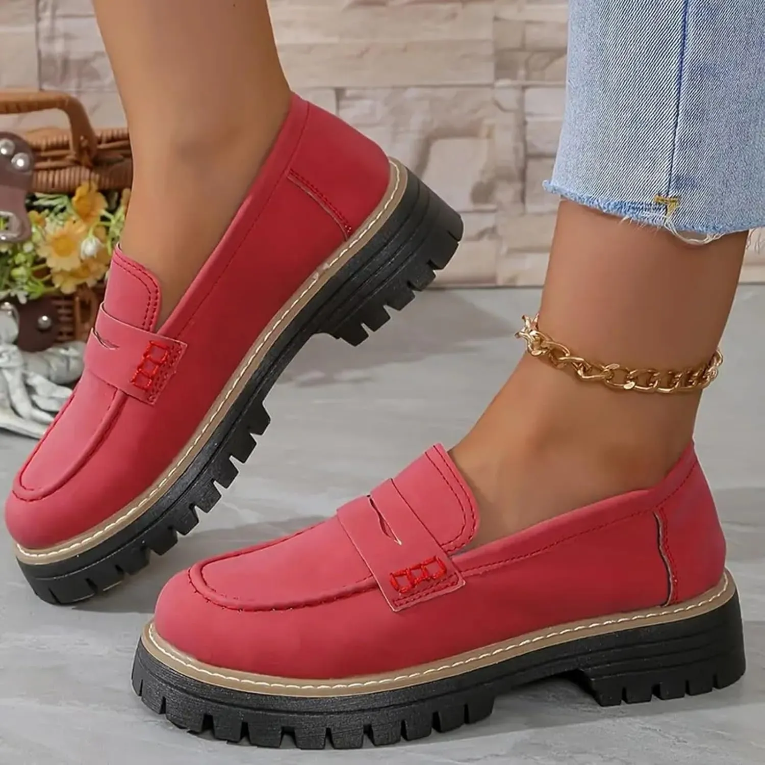Women's Suede Penny Loafer Comfort Driving Moccasins Casual Slip-Ons Loafer Flats Fashion Women Business Work Shoes