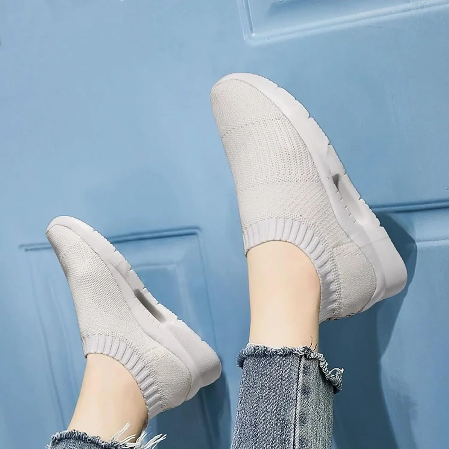 Womens Tennis Shoes Casual Women Shoes Casual Platform Sneakers Slip On Sneakers Walking Tennis Shoe Waterproof Tennis Shoe Loafers Casual Slip On