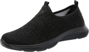 Women's Walking Shoes Cushion Comfortable Breeze Shoes Womens Tennis Shoes Slip On Business Casual Shoes Black Sneakers Steel Toe Tennis Shoe Casual Loafers