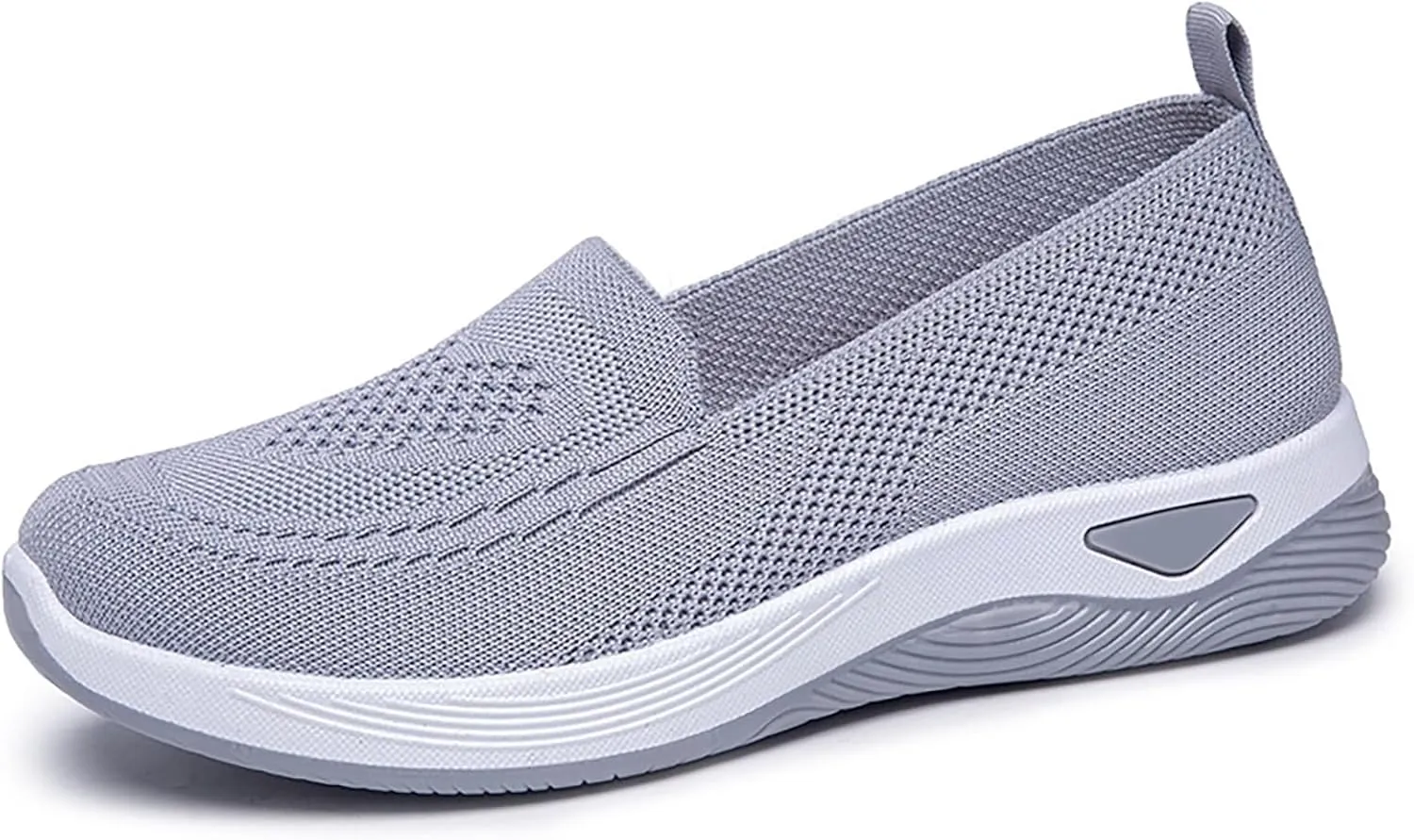 Women's Woven Orthopedic Breathable Soft Shoes with Arch Support Slip On Wide Diabetic Footwear Athletic Sport Running Sneakers Soft Sole Sneaker