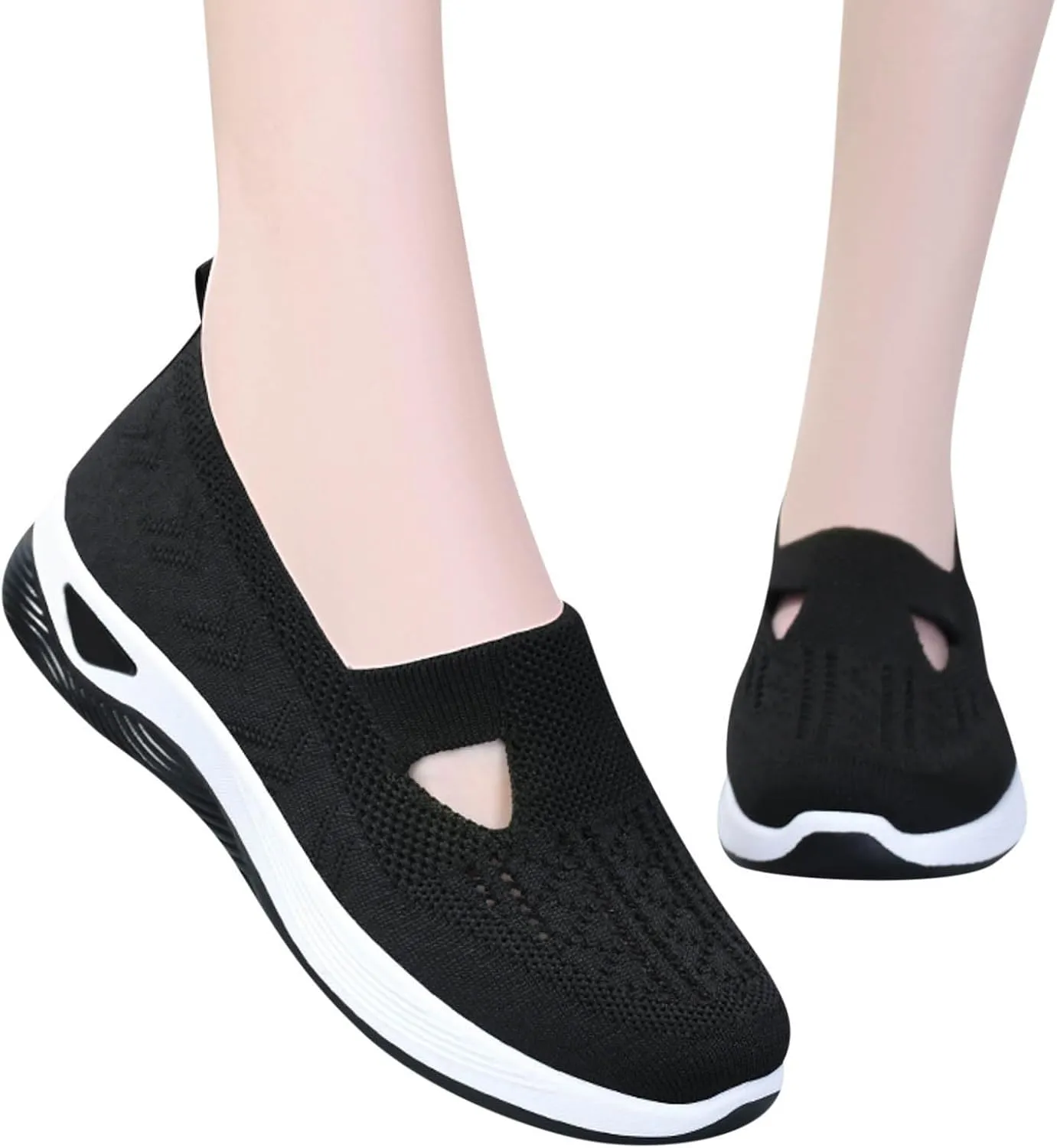 Women's Woven Orthopedic Breathable Soft Sole Slip On Shoes Women Winter Men's Casual Shoes Casual Sneakers Tennis Shoe Loafers Casual Slip On