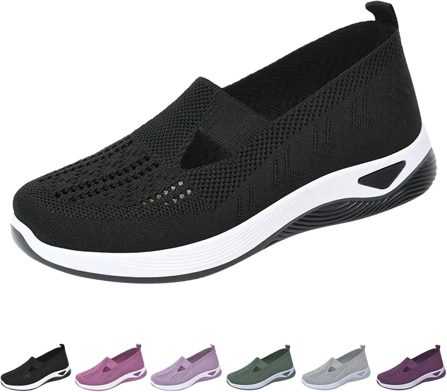 Women's Woven Orthopedic Breathable Soft Sole Slip On Shoes Women Winter Men's Casual Shoes Casual Sneakers Tennis Shoe Loafers Casual Slip On