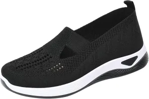 Women's Woven Orthopedic Breathable Soft Sole Slip On Shoes Women Winter Men's Casual Shoes Casual Sneakers Tennis Shoe Loafers Casual Slip On